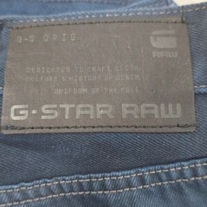 G-Star RAW Type 96 Loose Jeans Mens 32x34 Blue Sun Bleached Relaxed Straight